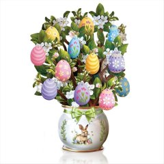 Paper Pop-Up Cards Easter Egg Tree Life Sized Forever Flower Bouquet