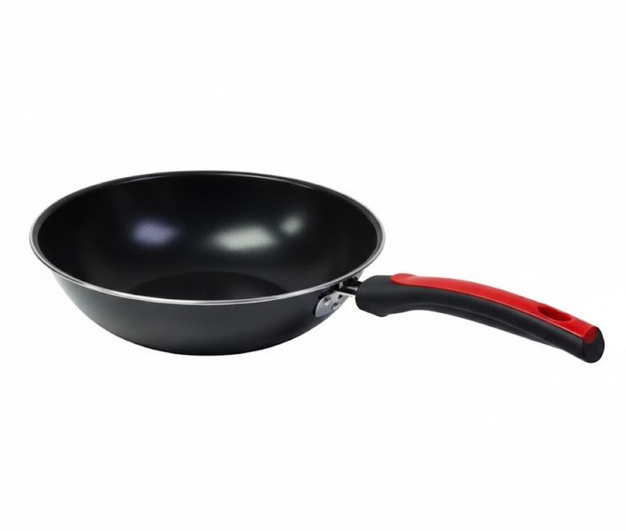 34cm Deep Frypan - Black Non-Stick Cooking Pan