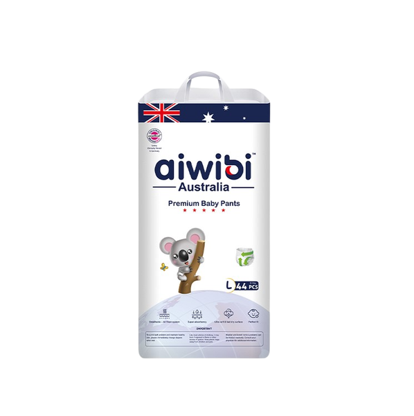 Aiwibi Comfy Guard Premium Natural Disposable Baby Pants Size 4 L(9-14KG)