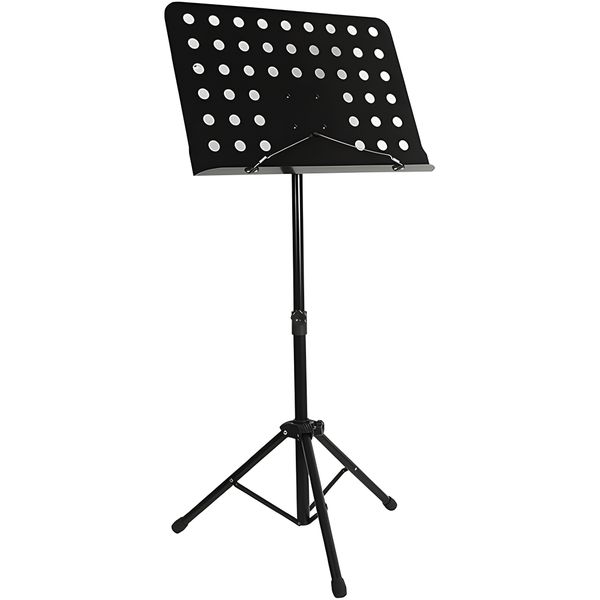 Adjustable Orchestral Sheet Music Stand Folding Metal with Microphone Clip