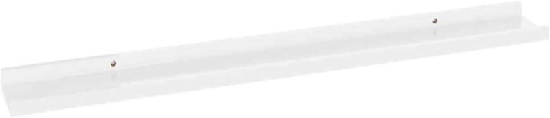 Floating Shelf, White, 600mm x 100mm x 40/20mm