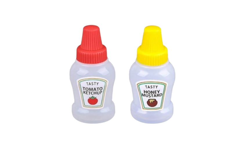 Mini Sauce Bottles for Lunch Box- 2 Pack
