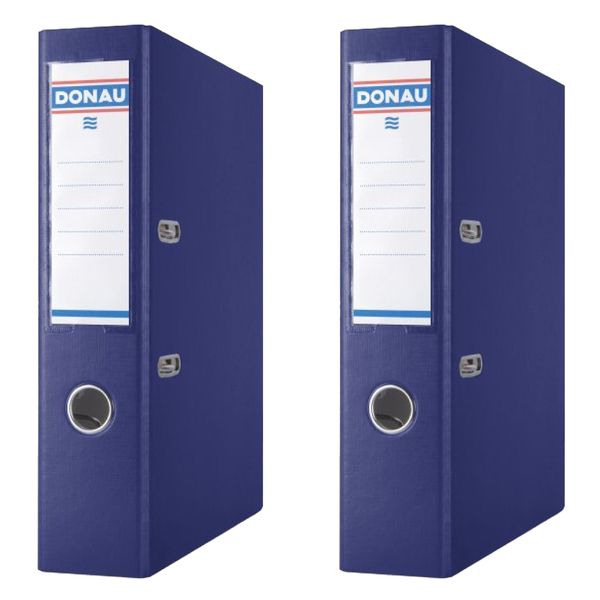 Donau Lever Arch File 75mm, Dark Blue (Pack of 4)