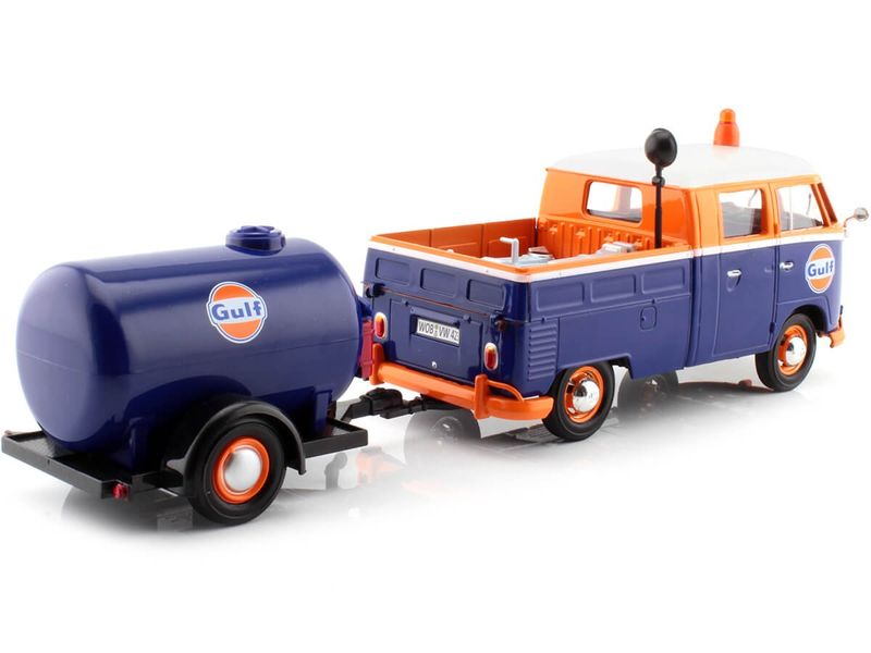 Motor Max-Volkswagen Pickup Truck with Plastic Oil Tank Gulf Oil -1/24