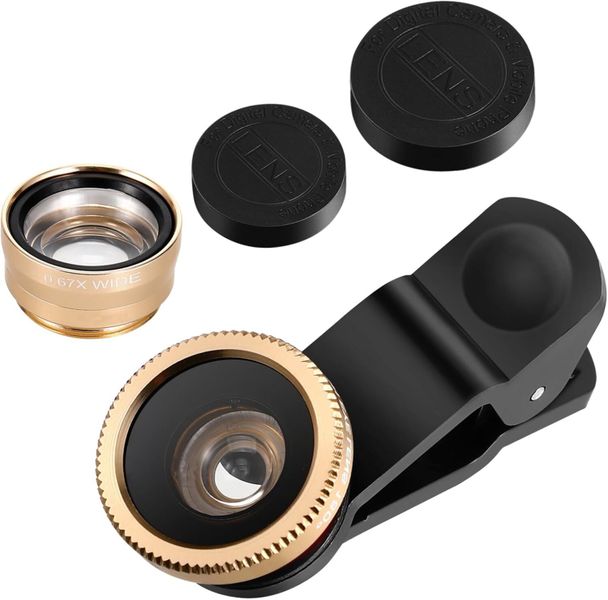 Fisheye Macro Wide Angle Lens Portable Clip-on Camera Lens for Smartphones