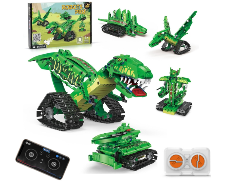 MorFansi 5 in 1 Technic Robot Building Set with Remote Control and App