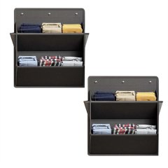 2 Pack Rv Shoe Storage With Sticky Adhesive Tape Black