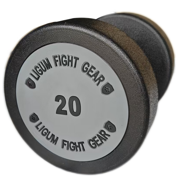 Commercial Heavy Duty Round Head Dumbbells - Ligum Fight Gear - Urethane