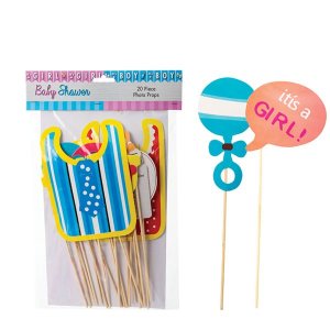 Photo Prop Set - It's a Girl - Assorted Colours - 20 Piece - 12 Pack
