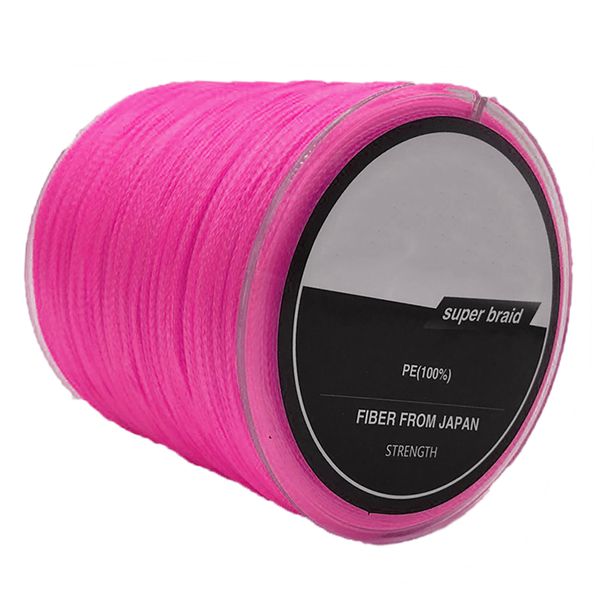 Braided Fishing Line 300m PE 4 Strand Pink for Carp Lure Fishing