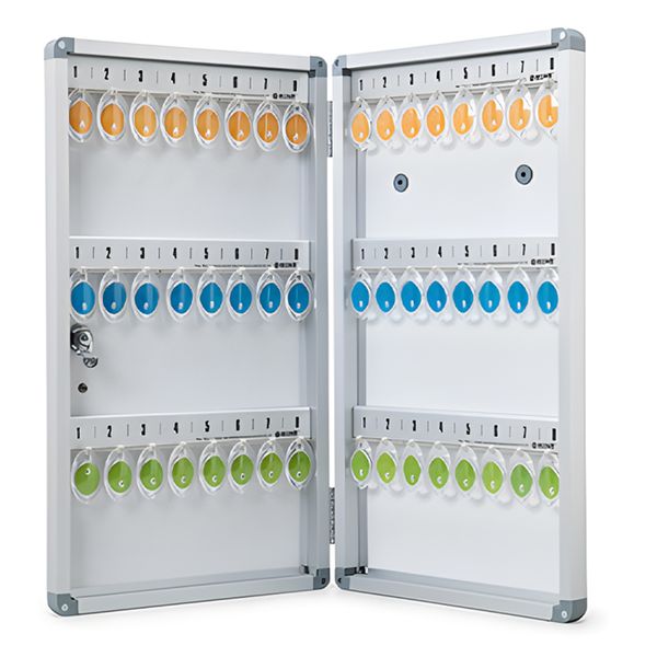 Key Cabinet Key Box for Wall Lockable Holds 48 Keys Aluminum Alloy Cabinet