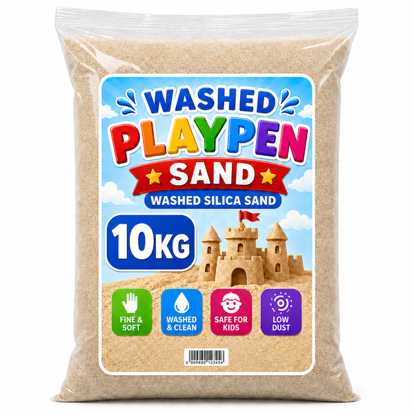 Playpen Sand 10kg - Premium Washed Silica Sand