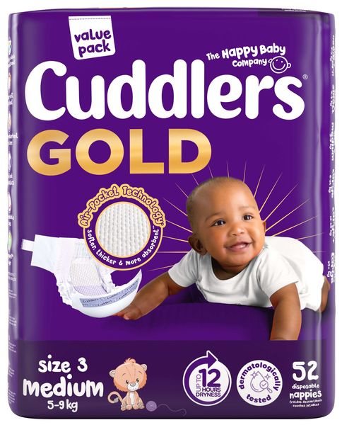 CUDDLERS GOLD Size 3 MEDIUM Value Pack 52