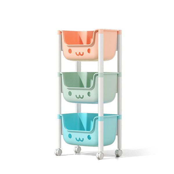 3-Layer Multipurpose Storage Trolley Rack - Perfect for Children's Toys