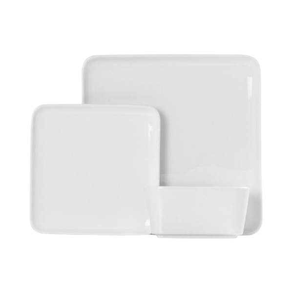 Square 12 Piece Porcelain Dinner Set