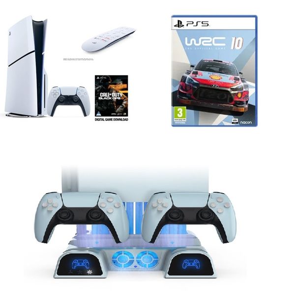 Combo:CFI-2016 Call of Duty Black OPS6,Media Remote,Disk-W2C10,Chargingdock