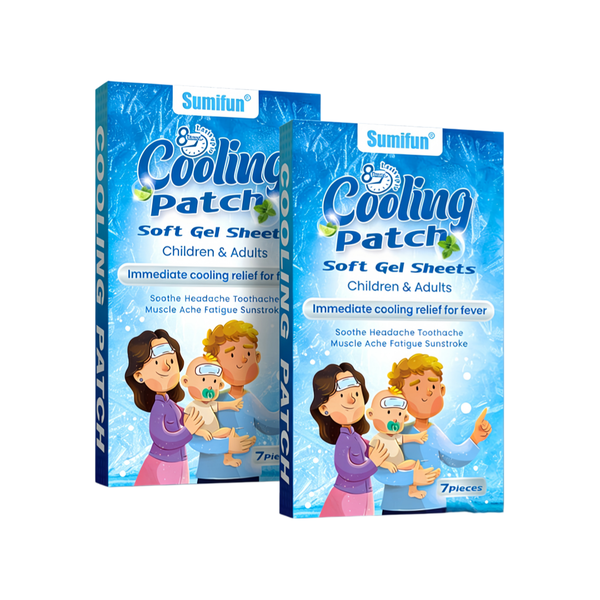 Cooling Patch Soft Gel Sheets - Children &amp; Adults -14 Piece