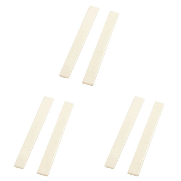 6 Pieces Spare Part Beige Plastic Bridge Saddle Nut for Classical Guitar