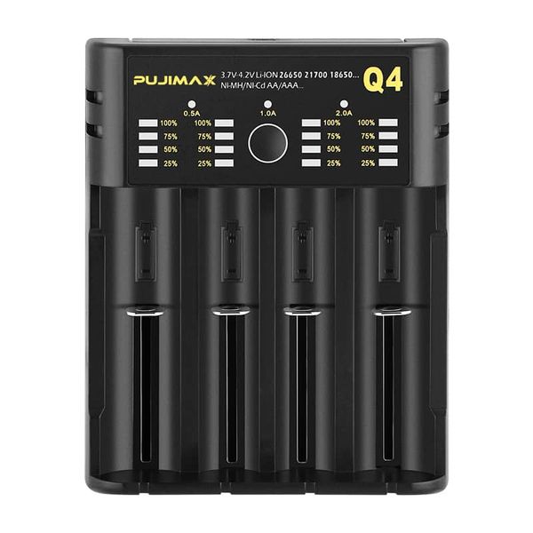 4 Slot USB Battery Charge Q4 LED Li-Ion Battery Adapter