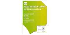 INKWAREHOUSE 45Up Label Self Adhesive A4 Size 100 Sheets