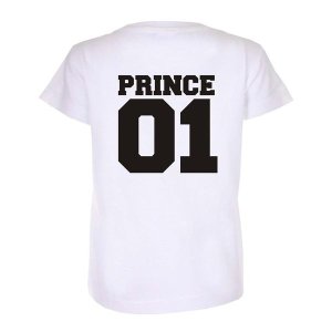 Prince 01 Back print Kids white T-shirt (Size: 11-12 Years)