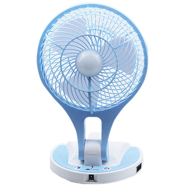 Mini Small Fan Foldable Electric Cartoon Home With Base Blue(Eu Plug)
