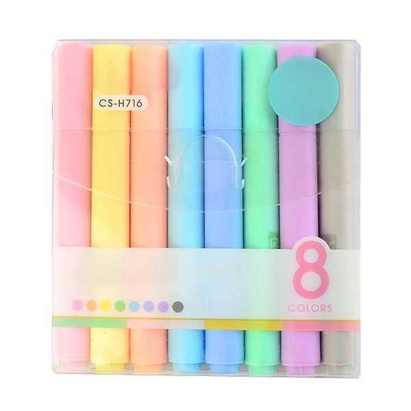 Pastel Color Macaron Highlighter Pen Marker Pens Fluorescent