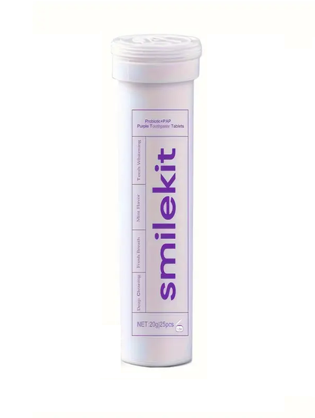 Teeth Whitening Probiotic Toothpaste Tablets - Purple Chewable