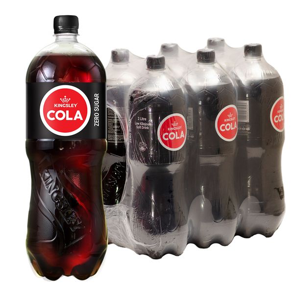 Kingsley Sparkling Soft Drink - Cola Zero Sugar (6 x 2L)
