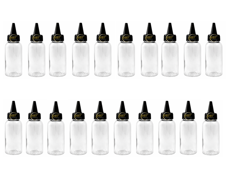 NBT Naturals -100ml Clear PET Squeeze Bottles Leak Proof Nozzle- of 50