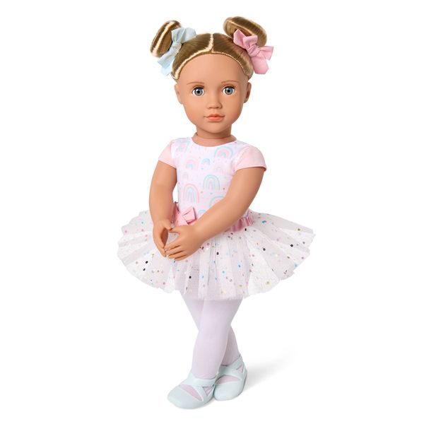 Our Generation 18-Inch Classic Doll with Rainbow Ballet Outfit - Blonde Doll