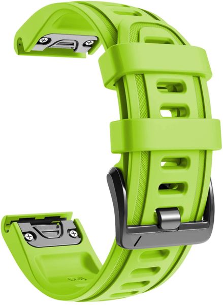 Silicone Band Compatible with Garmin Fenix 6s (20mm) - Lime
