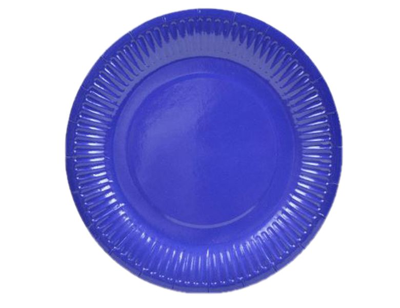 G4A - Round Paper Plate - Blue - Set of 60