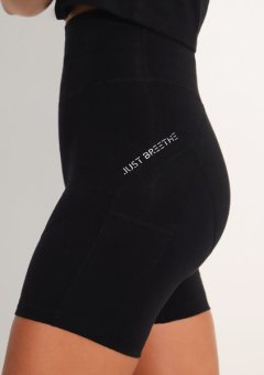 Breeth Breathable Comfortable Cotton High Waist Travel Shorts - Black