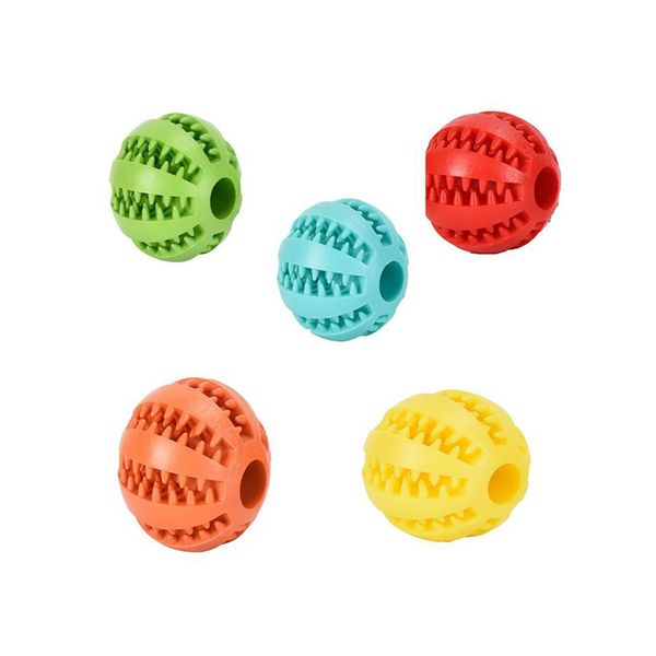5PCS Pet Rubber Teeth Cleaning Molar Food Leaking Ball Bite-Resistant Toy