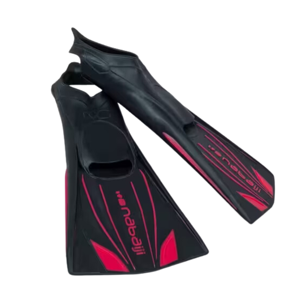 Nabaiji Topfins 900 Rigid Long Swimming Fins - Black Red