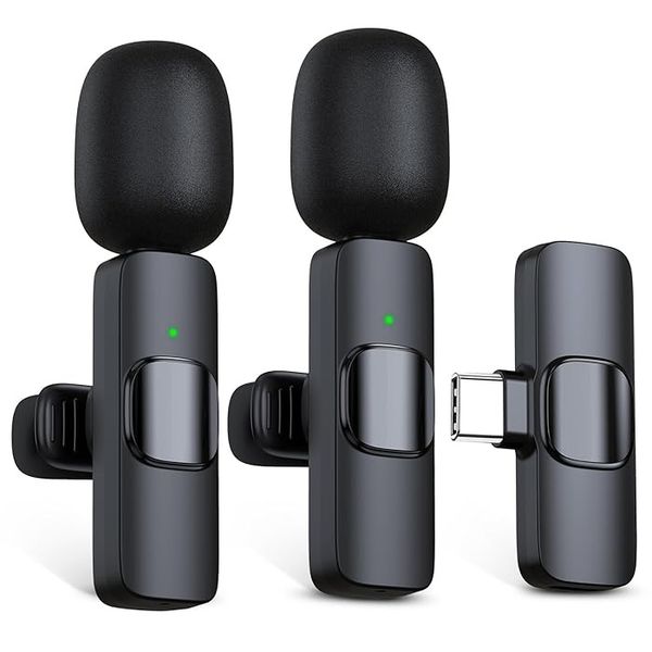Professional Dual Type-C Microphone Audio Video Recording For interview PB