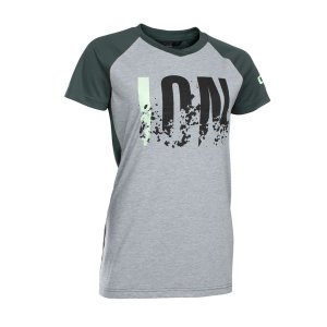 ION - Tee SS Letters Scrub AMP WMS - Grey Melange