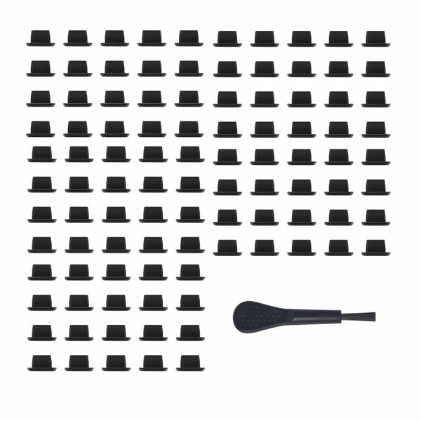 100Pcs Anti Dust Plugs Lightning Charging Port Dust Cover with Brush