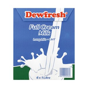 Dewfresh UHT Full Cream Milk - 1L x 6