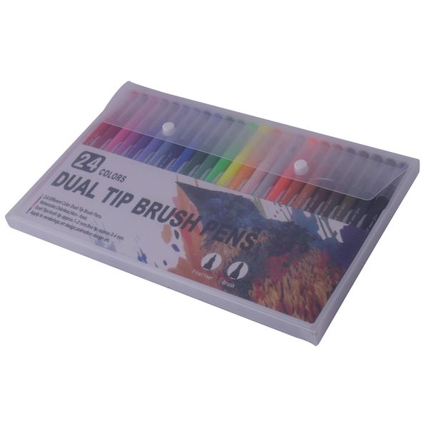 Marco Dual Tip Brush Pen Set 24-Piece