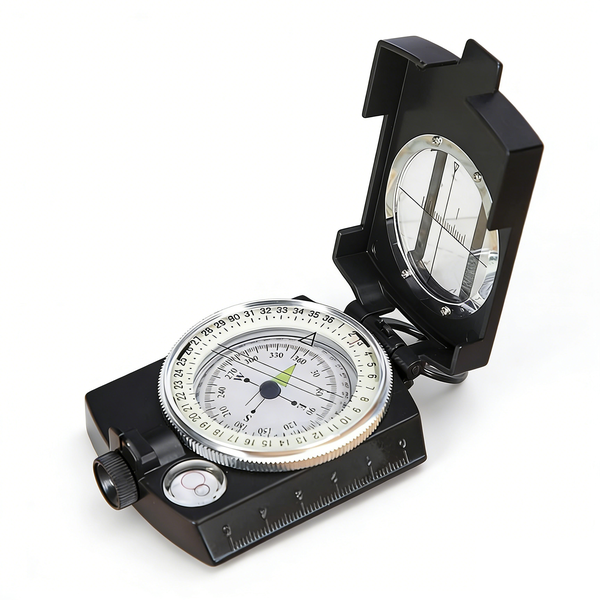Military Metal Compass with Prism, Waterproof High Accuracy for Hiking