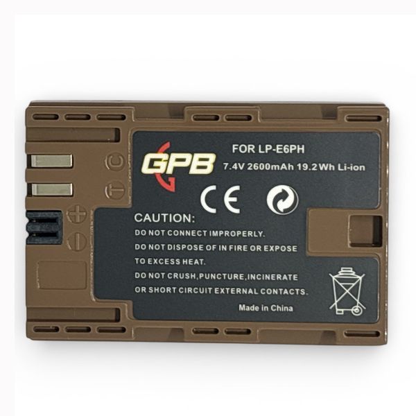 GPB LP-E6PH Lithium-Ion USB 2600mAh Compatible with Canon Camera Battery