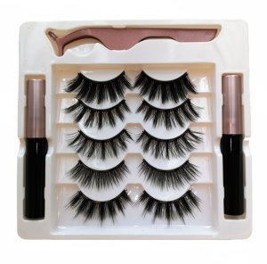 5D Reusable Magnetic Eyelashes &amp; Eyeliner - 5 Sets