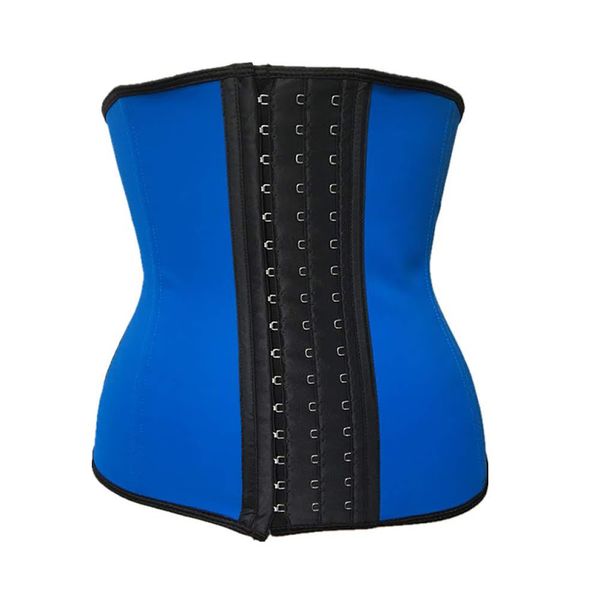 Mukatu Steel Wired Latex Corset Body Waist Shaper - Blue