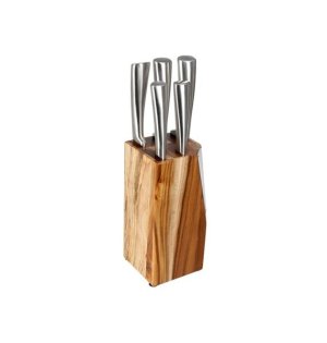 Five Simply Smart 5 Knife Harmony Acacia Block - Stainless Steel Blades