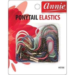 Annie - 18 Piece Ponytail Elastics Assorted Colours (Large) x 20
