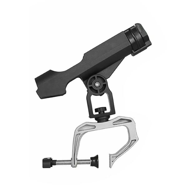 Boat Fishing Rod Holder with 360-Degree Rotation and Large Clamp.