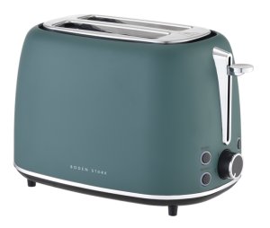 Boden Stark Dual Matte Stainless Steel Toaster - Green