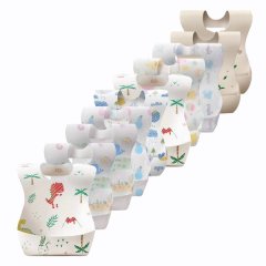 10 Pack Disposable Bibs Baby Bib Waterproof with Food Catcher Pocket